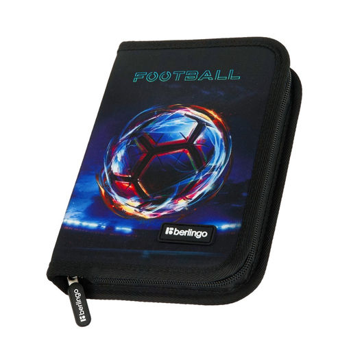 Пенал 1 отд. 200*140мм, с откидной планкой Berlingo "Cyber football" (PK-EX-1103) полиэстер