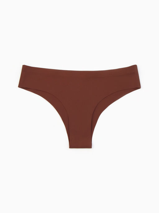 Наб бесшов трусов (3шт) жен бикини MINAKU 90%нейл/10%спанд/ласт 100%хл шок/капуч/черн р.S