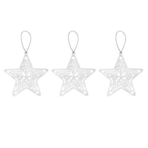 Набор новогодних украшений "Звезды" (8см х 3шт)