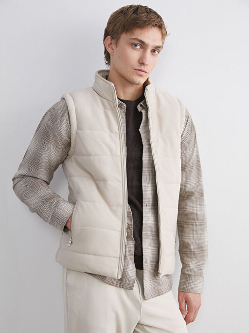 Slim Fit Dik Yaka Erkek ?i?me Yelek