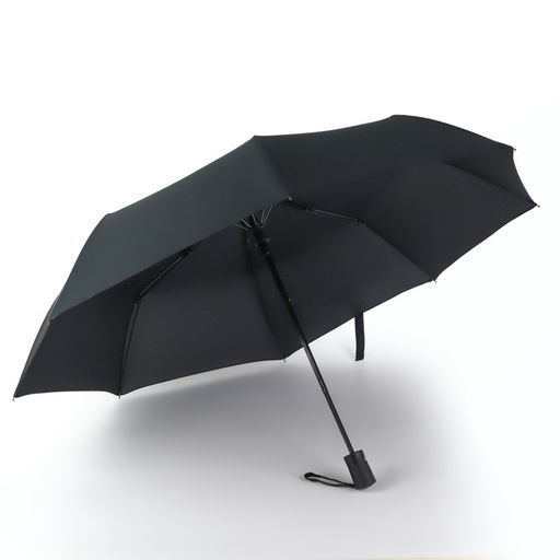 Зонт полуавтоматический «Тучи», эпонж, 3 сложения, 8 спиц, R=50/58 см, d=100 см, чёрный