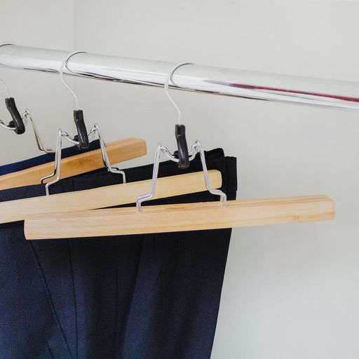 Плечики-зажим для брюк и юбок Доляна, 2516 см, светлое дерево  фото 13