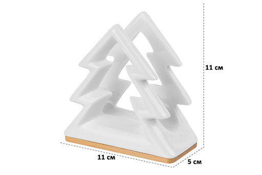 Салфетница на дер. подставке 11*5*11 см "Елочка"