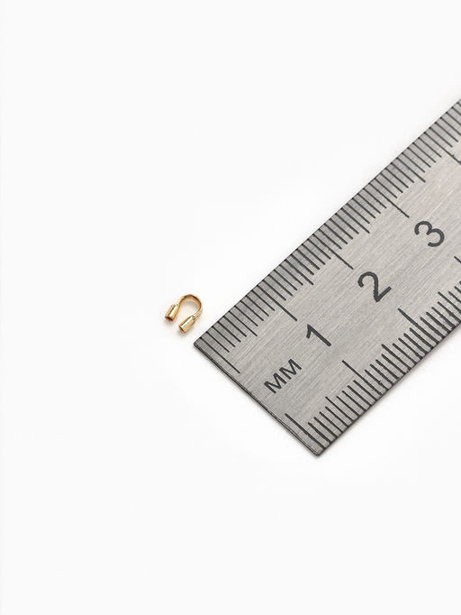 Цена за 3 шт. Протектор для защиты тросика 5?4 мм (набор 50 шт.), цвет золото