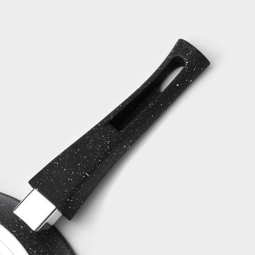 Сковорода Magistro Dark, d=26 см, съёмная ручка soft-touch, антипригарное покрытие, индукция, кованый алюминий, чёрная фото 5