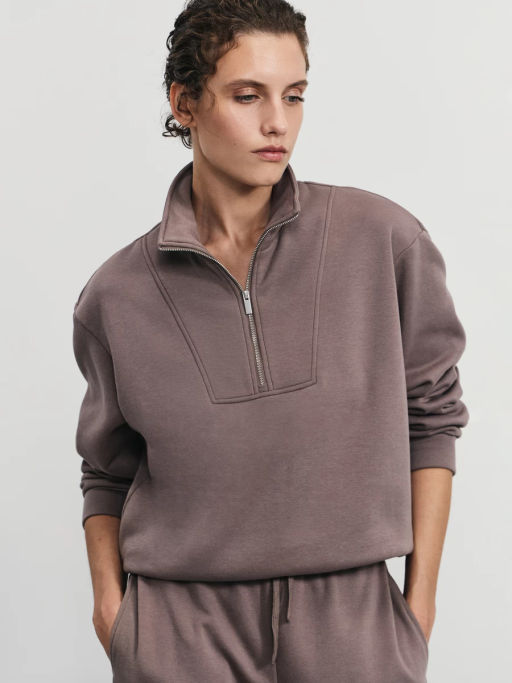 Свитшот на молнии с воротником / Zarina фото 6