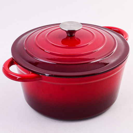 40621 Кастрюля чугун 3,8 л эмаль/покрытие красная MB (х2)