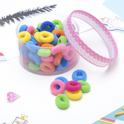 Цена за 2 шт. Резинка для волос "Махрушка" (набор 72 шт) полоски