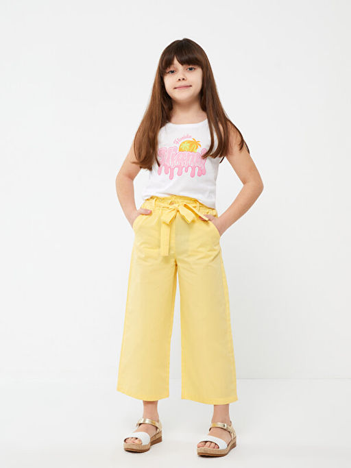 Beli Lastikli Wideleg K?z ?ocuk Pantolon - Waikiki фото 2