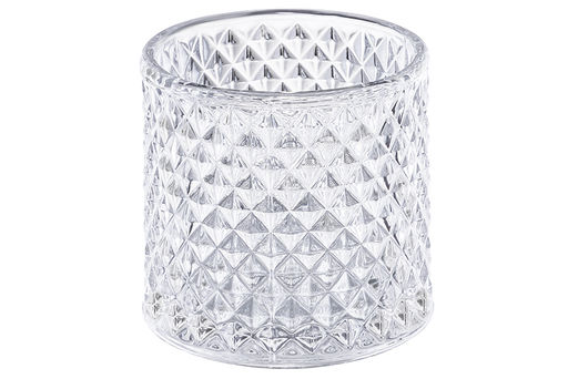 Банка д/хранения 270 мл 8,5*8,5*14 см с крышкой "Ромбики", прозрачный, стекло