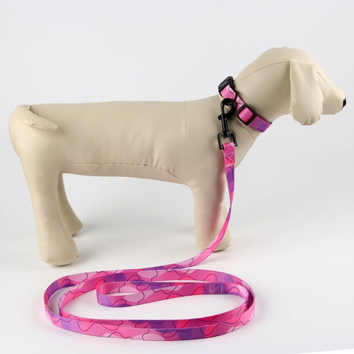 Набор Нежность, застёжка - фастекс, поводок 2 м и ошейник 28-46 см - Пушистое счастье фото 9