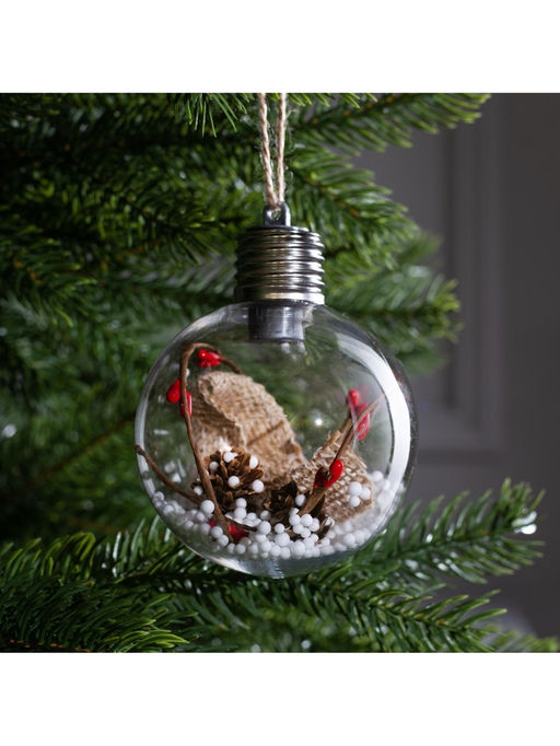 Ёлочный шар Новый год, 1 LED, от батареек, свечение тёплое белое - Luazon lighting фото 10