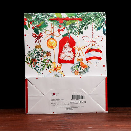Пакет подарочный Ёлка с украшениями , 26 х 32х 12 см - Simaland фото 4