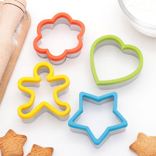 Набор форм для вырезания печенья Доляна Фигурки, 4 шт., 8?2.5 см, МИКС