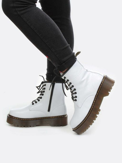 04-15265001 WHITE Ботинки зимние женские (натуральная кожа, натуральный мех) - Фабричный китай фото 3