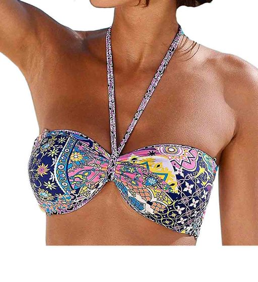 Купальник раздельный, сиреневый/пестрый