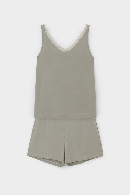 Е 20152/сухой зеленый пижама жен