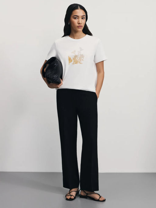 Футболка из хлопка с принтом / Zarina  фото 2