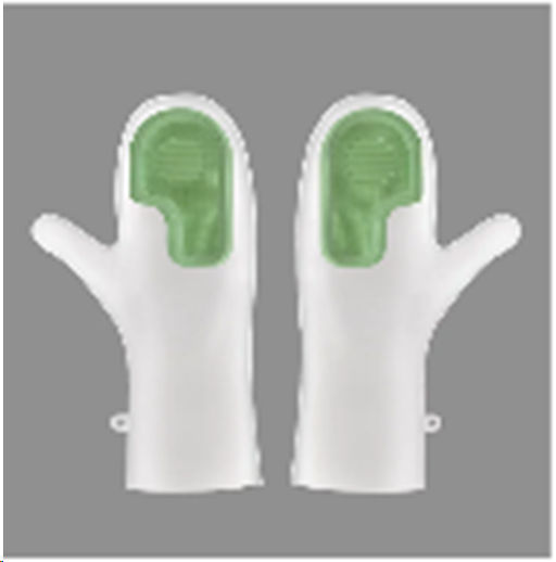 Перчатка для мытья посуды силиконовая двойная / B9706 /уп 300/ОРР