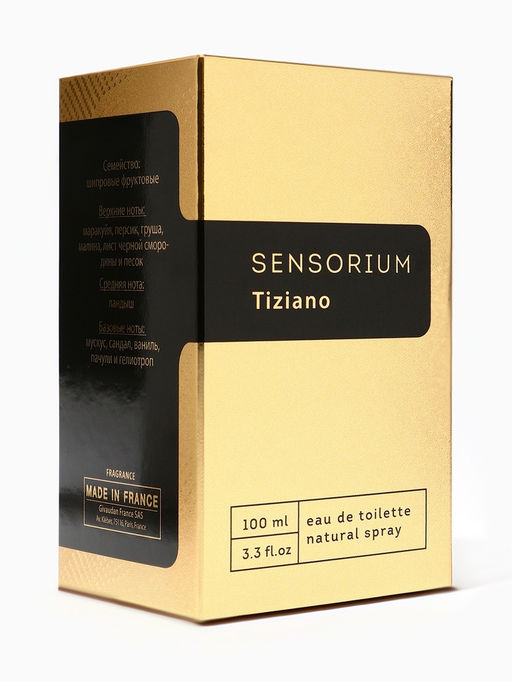 Туалетная вода женская Sensorium Tiziano, 100 мл, маракуйя, персик, груша, малина, чёрная смородина, персик