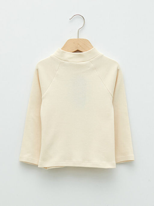 Bisiklet Yaka Uzun Kol Basic K?z Bebek Ti??rt - Waikiki фото 2