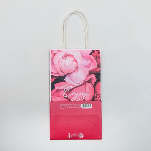 Пакет подарочный крафтовый Enjoy, 12 21 9 см - Дарите счастье фото 4