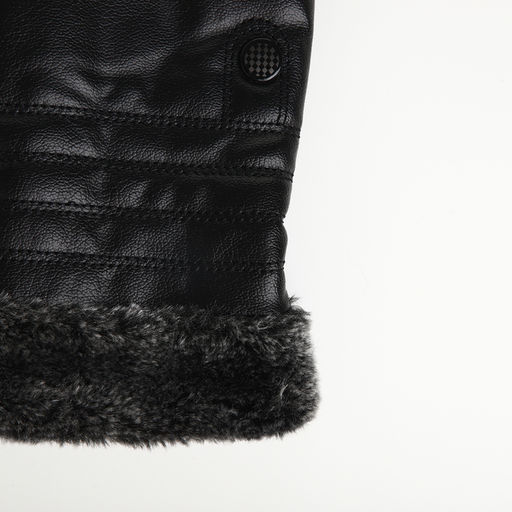 Перчатки мужские, безразмерные, с утеплителем, цвет чёрный