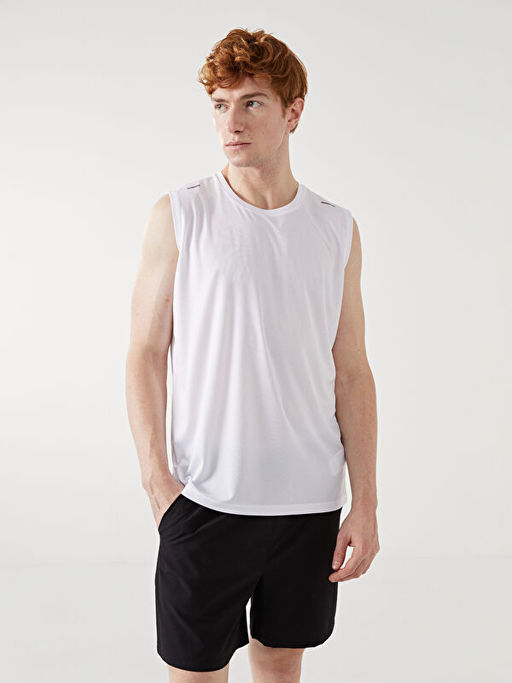 Bisiklet Yaka Erkek Kolsuz Ti??rt