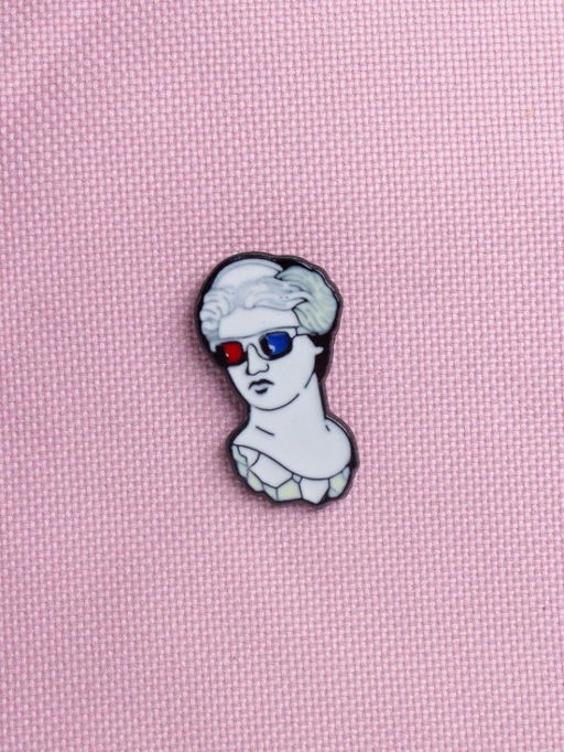 Значок металлический iLikeGift "3D glasses statue"