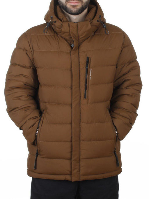 6586 BROWN Куртка мужская зимняя (200 гр. холлофайбер)