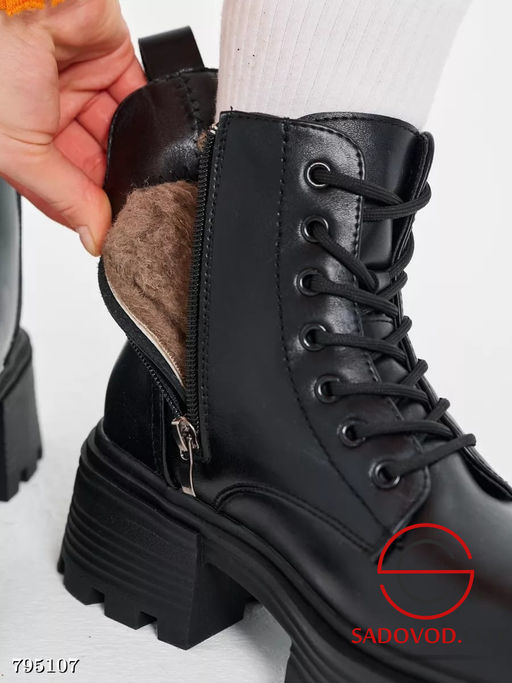 Ботинки демисезонные на платформе кож.зам.