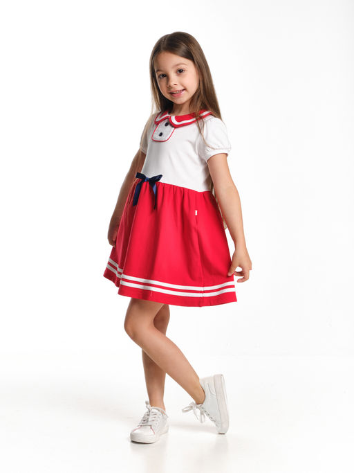 Платье для девочки UD 1579 бел/синий - Mini maxi фото 8