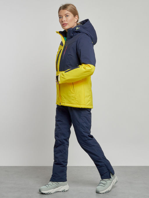 Горнолыжный костюм женский зимний желтого цвета 03307J - Chunmai фото 3