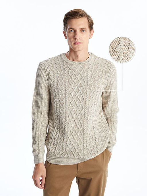 Bisiklet Yaka Erkek Triko Kazak