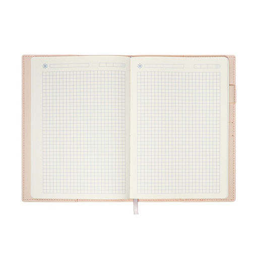 Ежедневник недатированный Бизнес, А5, в клетку, 128 листов, обложка кожзам, с боковой закладкой, бежевый - Simaland фото 3