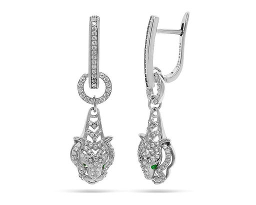 Серьги из серебра куб.циркон., МЦВА36