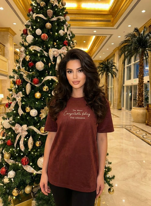 K13311 Футболка из замши БУРГУНДИ