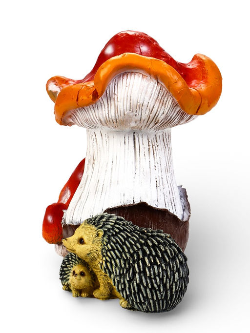 Садовая фигура «Гриб-мухомор с ежами» из полистоуна, 40×32×40 см