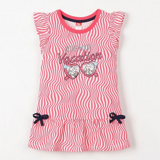 CRB wear/CSKG 62701-25-273 Платье модель туника для девочки, малиновый/Ex.Cherubino  фото 7