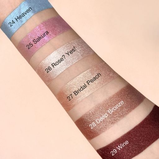 RELOUIS Тени жидкие сатиновые Satin Liquid Eyeshadow т.28 Deep Bronze  фото 4
