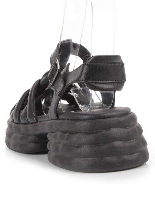 08-PEAG48-1 BLACK Босоножки женские (натуральная кожа) - Фабричный китай фото 5