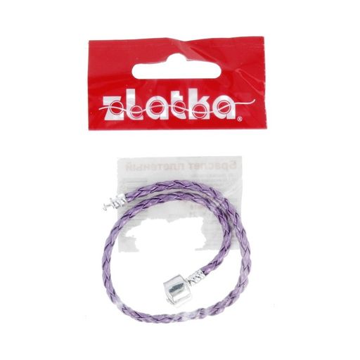 Zlatka Браслет плетеный RBL-01 21 см 5 шт СК/Распродажа №18 фиолетовый металлик  фото 4