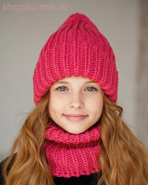 Q 193 D 193 Комплект флис (колпак+снуд) (52-54)