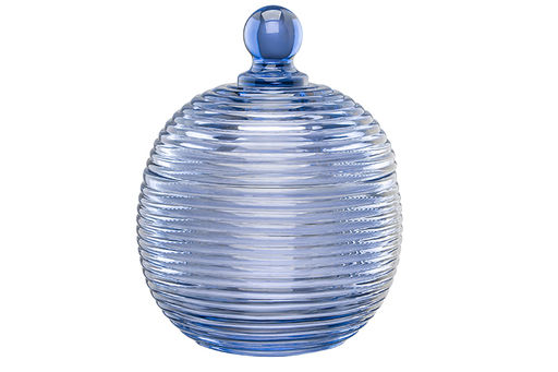 Горшочек д/меда 300 мл 10,7*10,7*13,5 см Каскад синий, стекло - Elan gallery фото 6