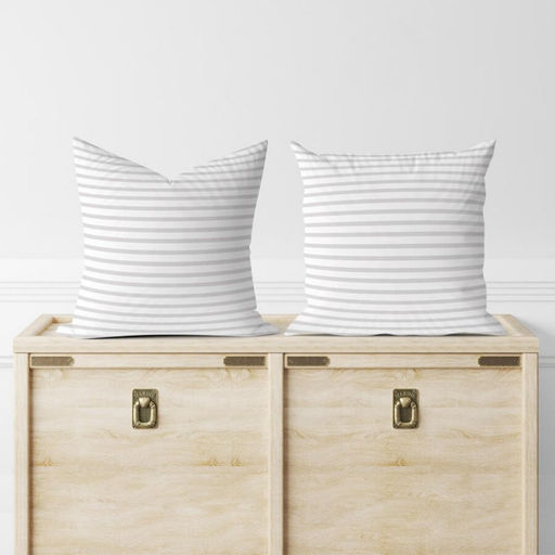 Комплект наволочек Страйп-Поплин (молния) - Белый 50х70