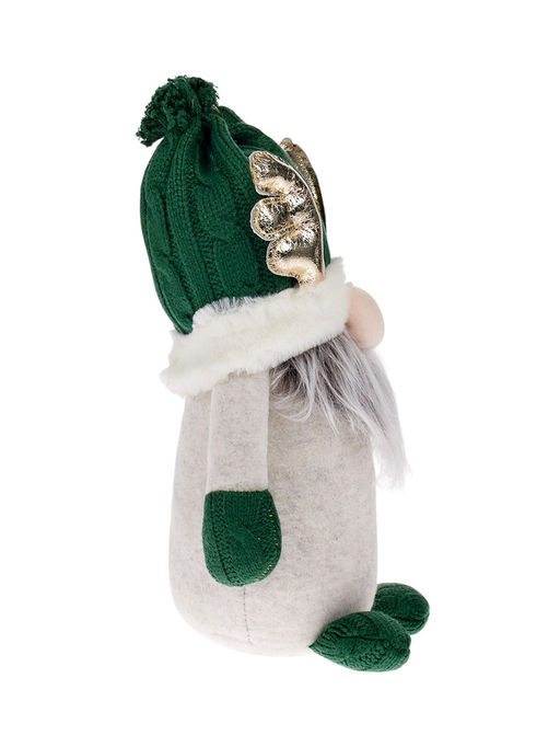 Фигура текстиль «Гном лосяш в зелёном» 33×12×18 см, 1 LED, от батареек AG13×3, свечение тёплое белое