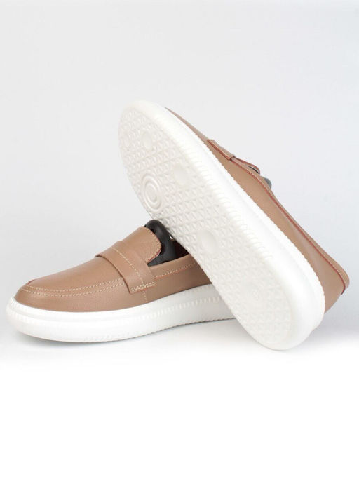 03-ZL-8501 DK. BEIGE/BROWN Полуботинки женские (натуральная кожа)