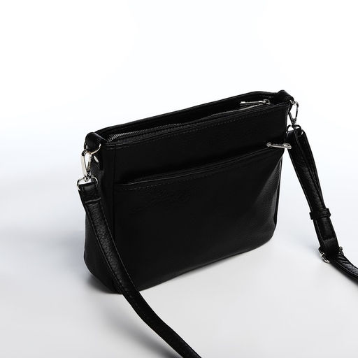 Сумка кросс-боди на молнии, цвет чёрный - Simaland фото 4