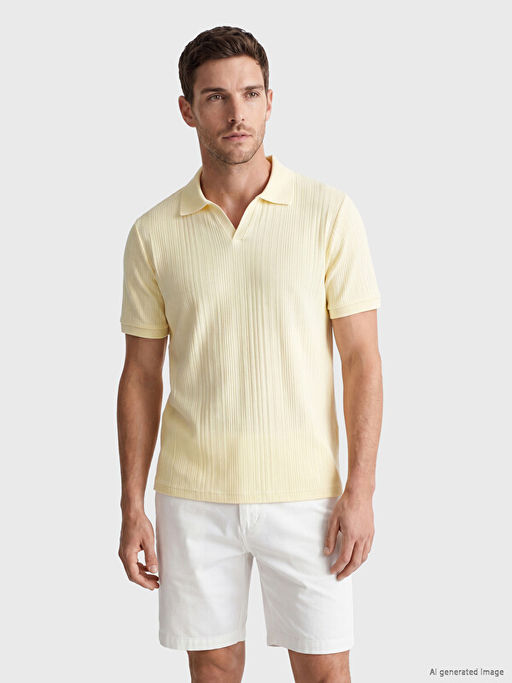 Polo Yaka Str?kt?rl? Erkek Ti??rt