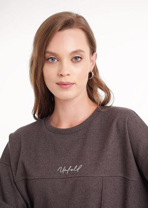 Джемпер жен. (ЧЗ) т.серый/т.коричн. 157015/187ввэ - Clever wear фото 3